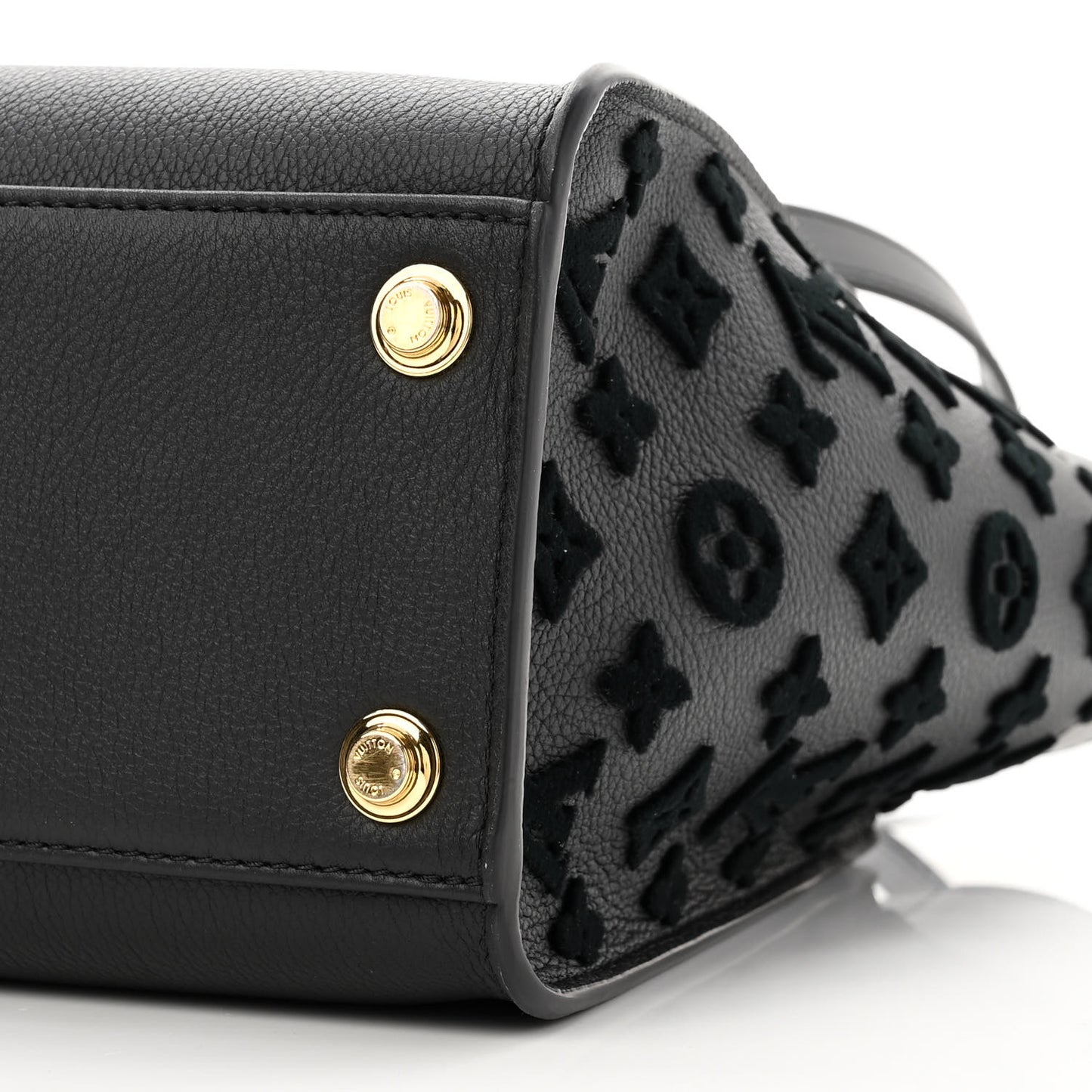 Calfskin Monogram Tufting On My Side Black