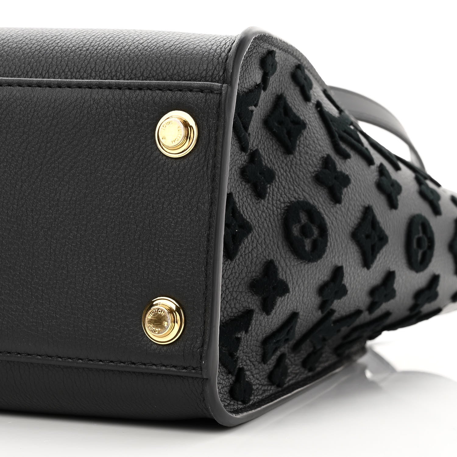 Louis Vuitton Calfskin Monogram Tufting On My Side Black 9 of 9