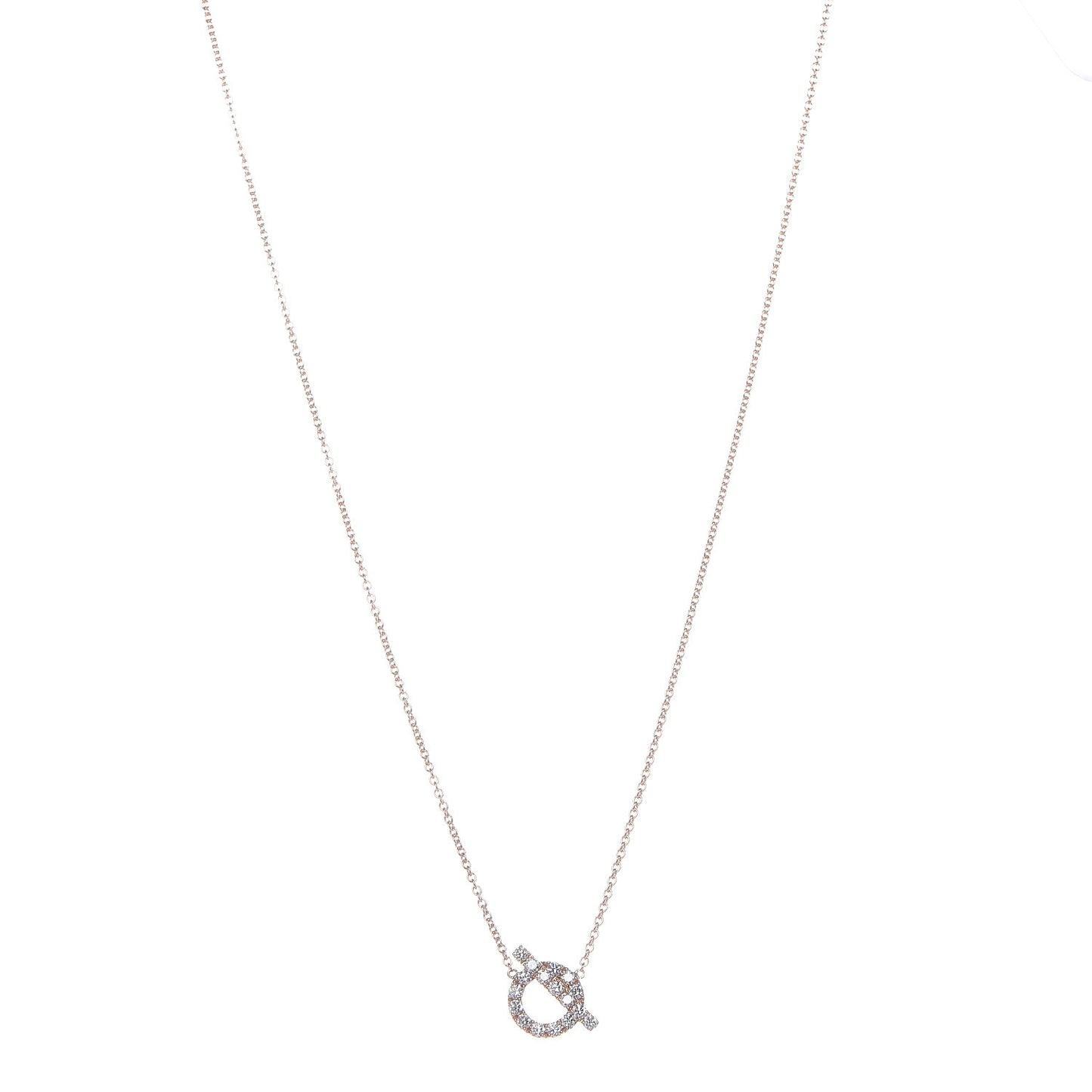 18K Rose Gold Diamond Finesse Pendant Necklace