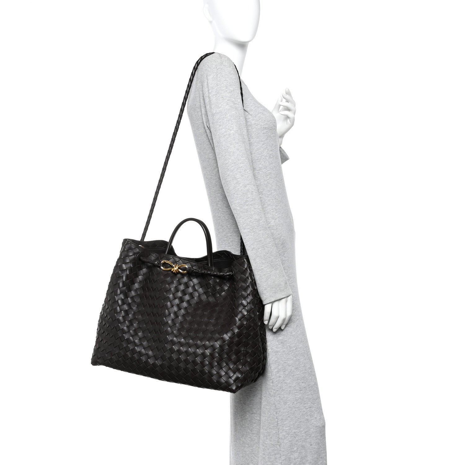 Bottega Veneta Nappa Intrecciato Large Andiamo Shoulder Bag Fondant 2 of 9