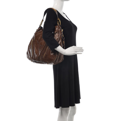 Prada Vitello Shine Hobo Nocciolo 2 of 13
