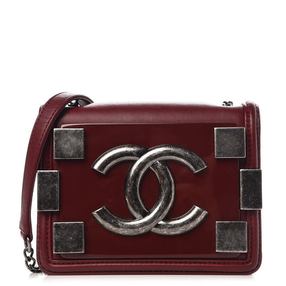 Chanel Lambskin Plexiglass Boy Brick Burgundy 1 of 7