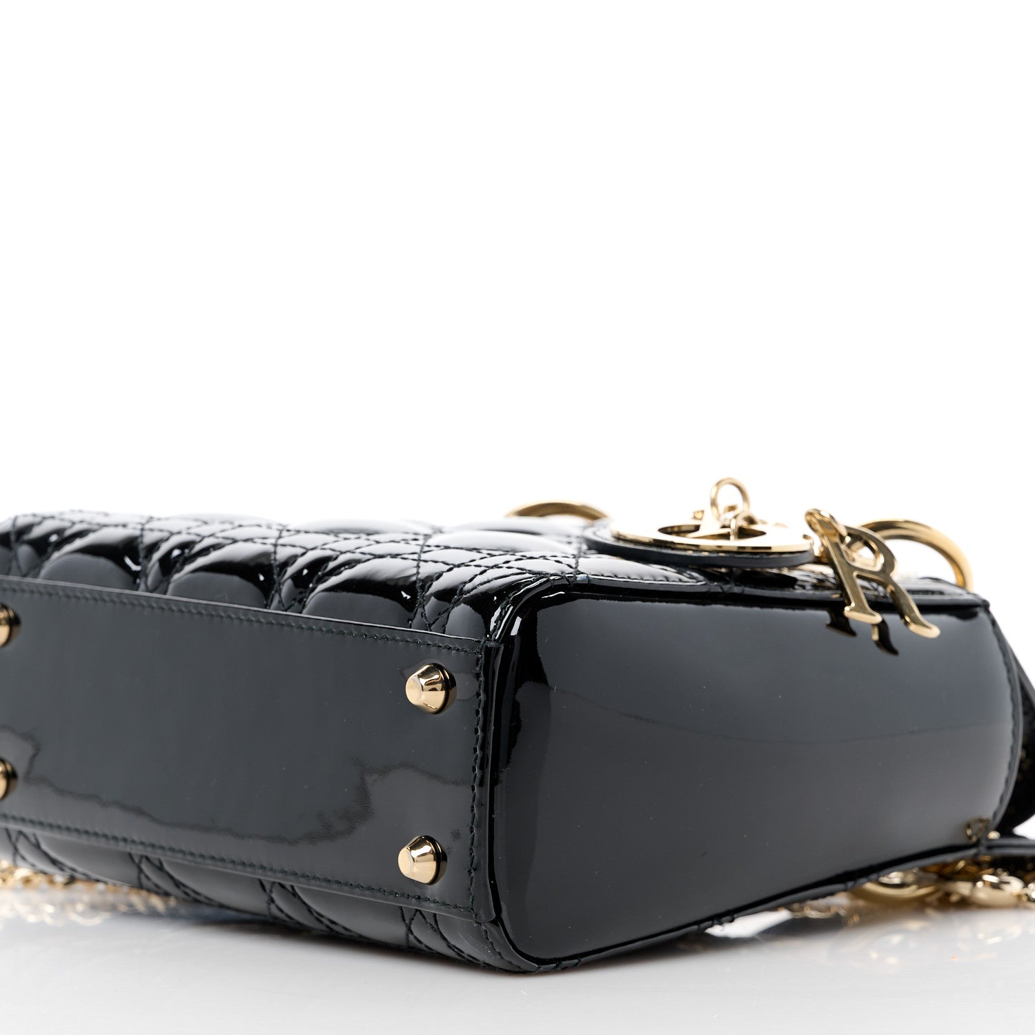 Christian Dior Patent Cannage Mini Lady Dior Black 10 of 11