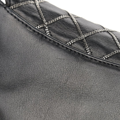 Chanel Lambskin Chain Stitch Clutch Black 11 of 14