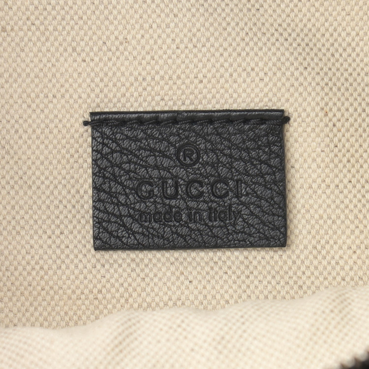 Gucci Grained Calfskin Logo Belt Bag Black 6 of 11