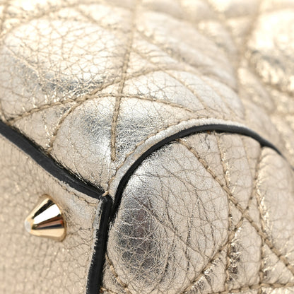 Christian Dior Metallic Grained Calfskin Cannage Medium Supple Lady Dior Gold 16 of 28