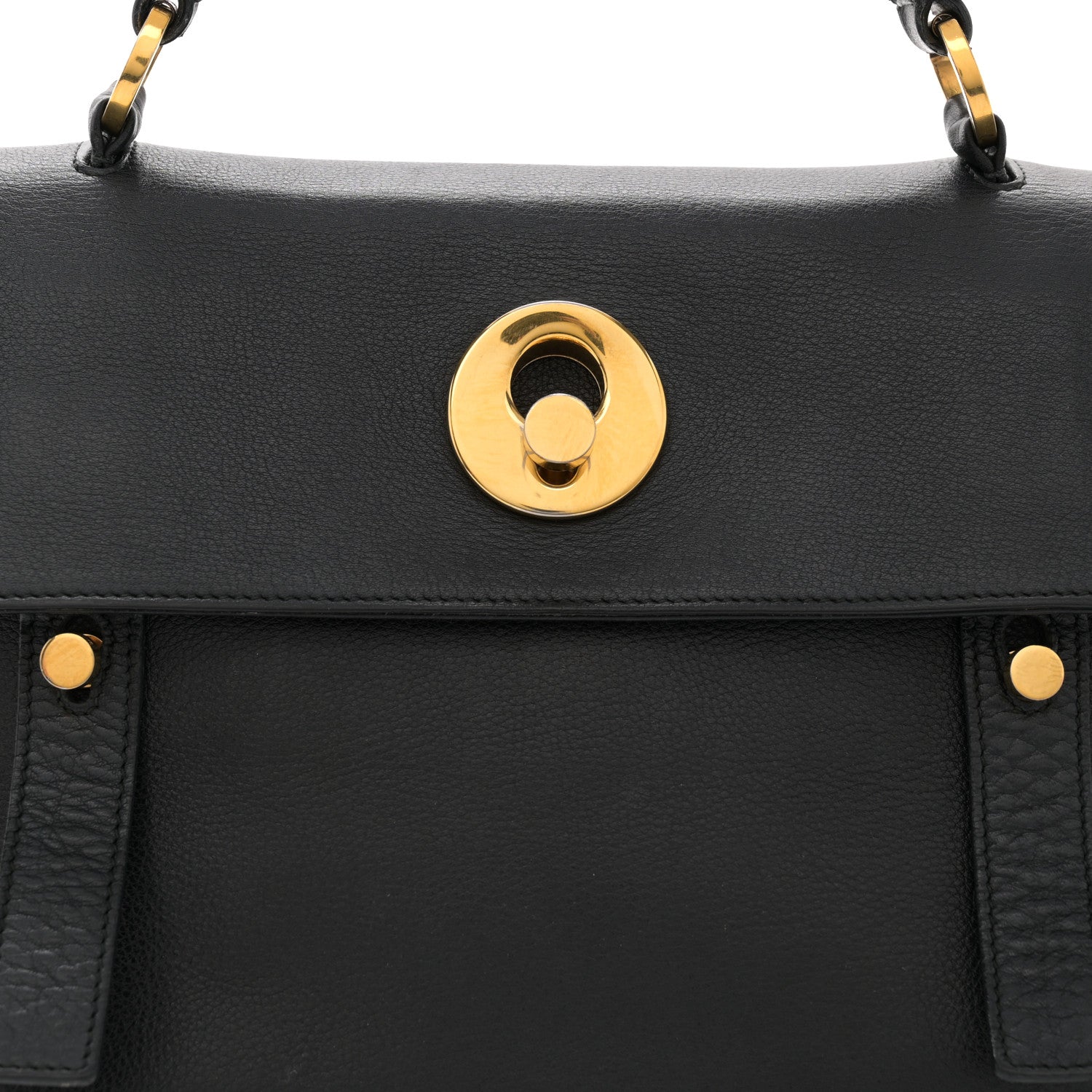 Saint Laurent Calfskin Canvas Small Muse Two Black 8 of 13