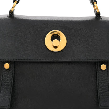 Saint Laurent Calfskin Canvas Small Muse Two Black 8 of 13