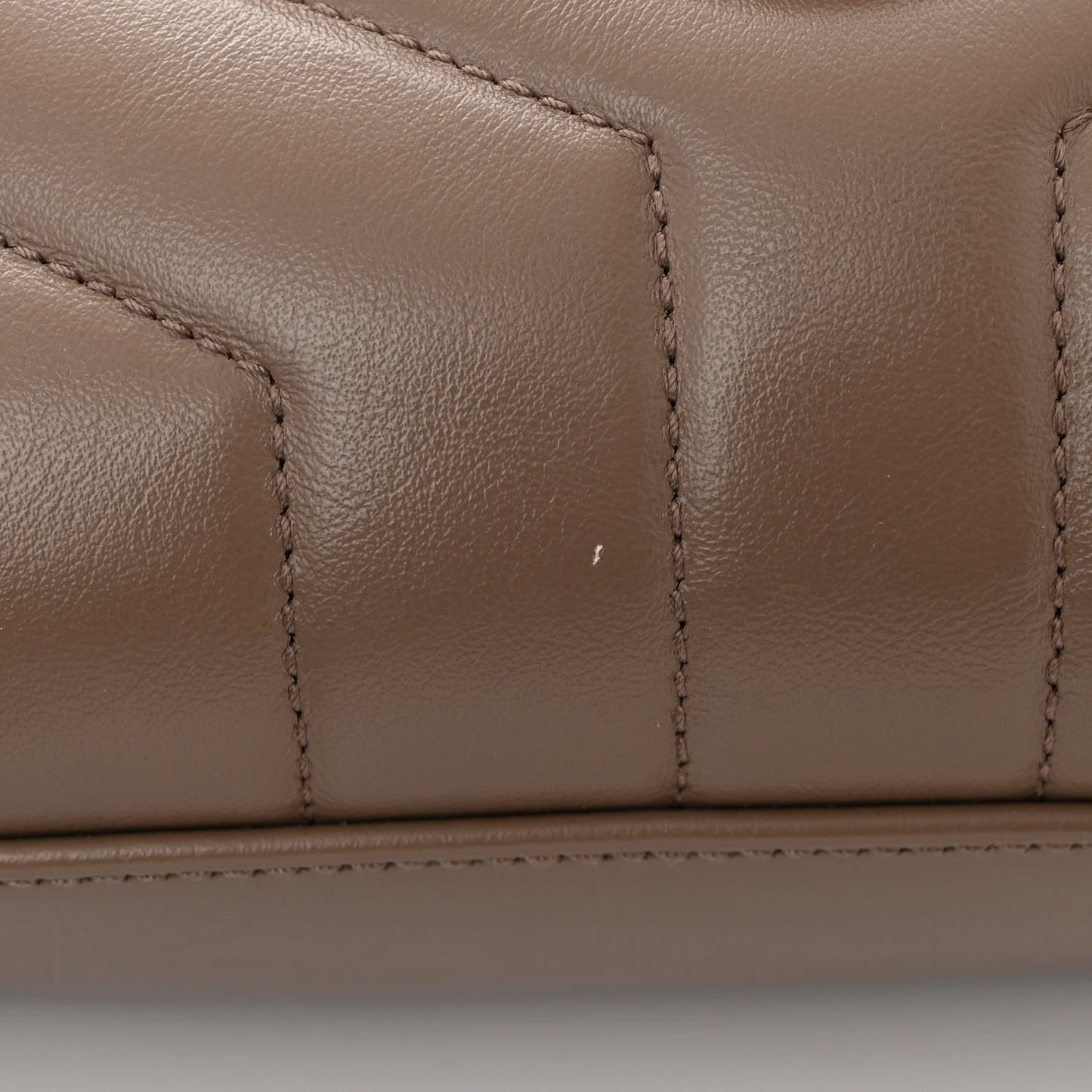 Calfskin Y Quilted Monogram Small Loulou Chain Satchel Dark Beige