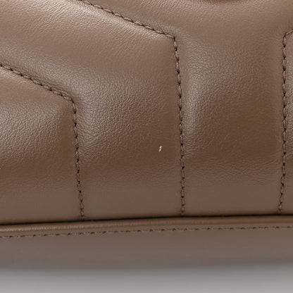 Saint Laurent Calfskin Y Quilted Monogram Small Loulou Chain Satchel Dark Beige 11 of 11