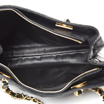 Chanel Lambskin Quilted Shopping Tote Black 5 of 18