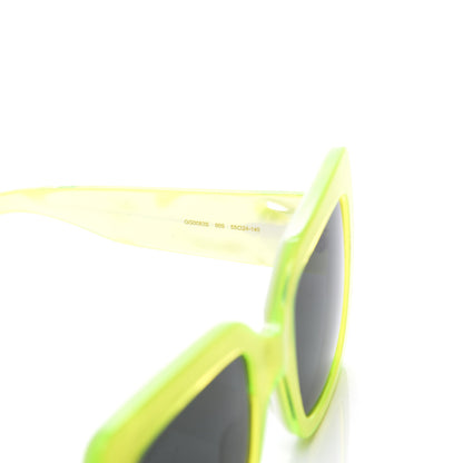 Gucci Acetate Square Frame Sunglasses GG0083S Neon Green 5 of 8