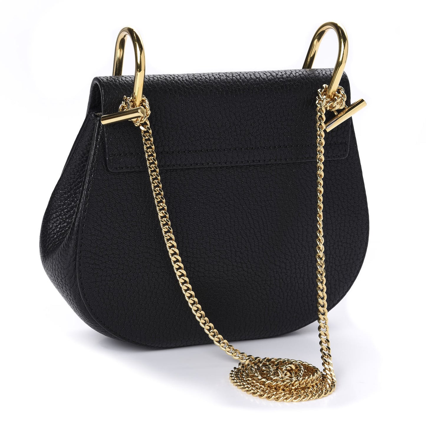 Grained Lambskin Mini Drew Shoulder Bag Black