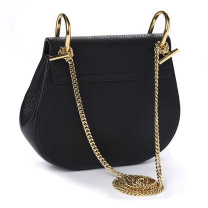Chloe Grained Lambskin Mini Drew Shoulder Bag Black 3 of 9