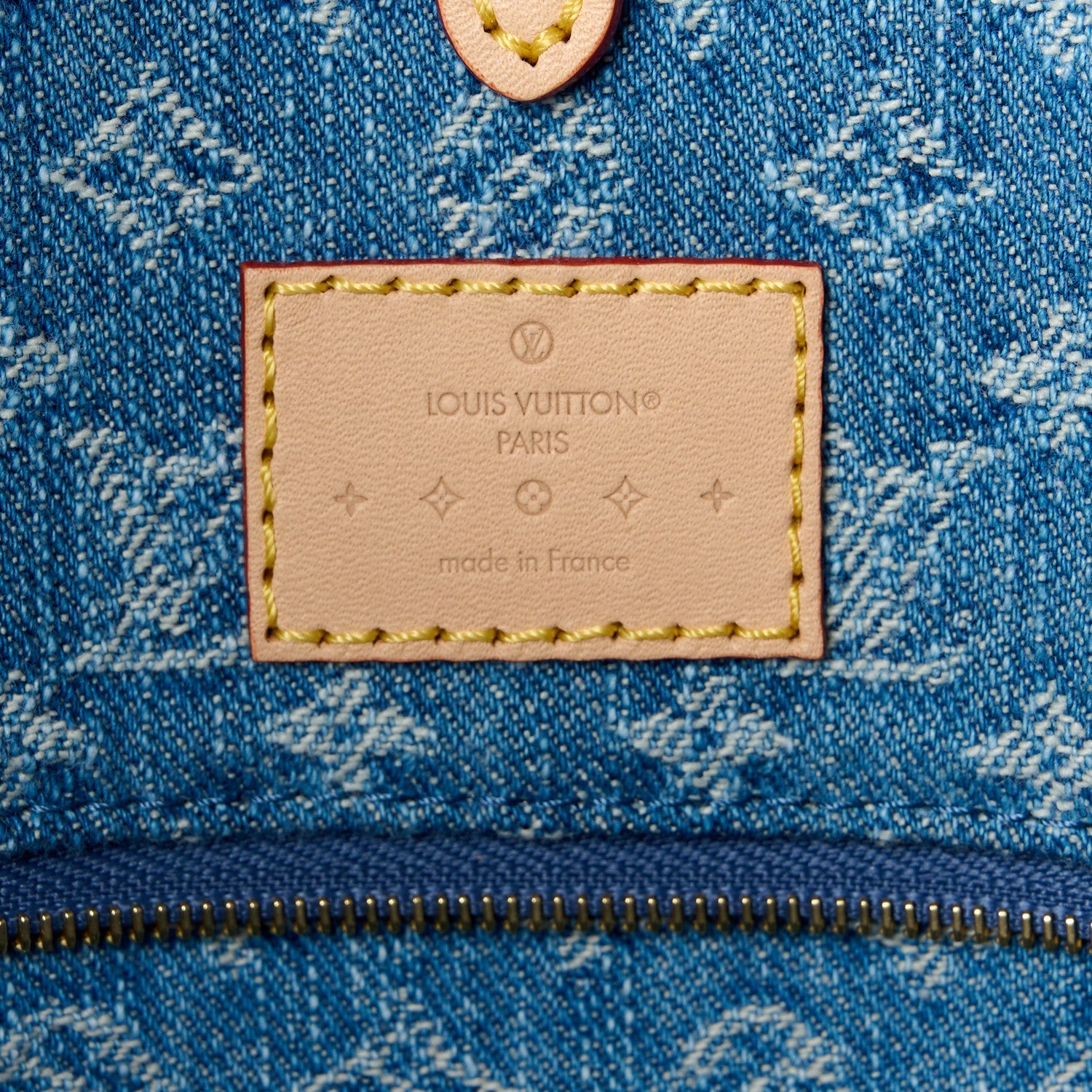 Louis Vuitton Monogram Denim Onthego MM Blue 6 of 9
