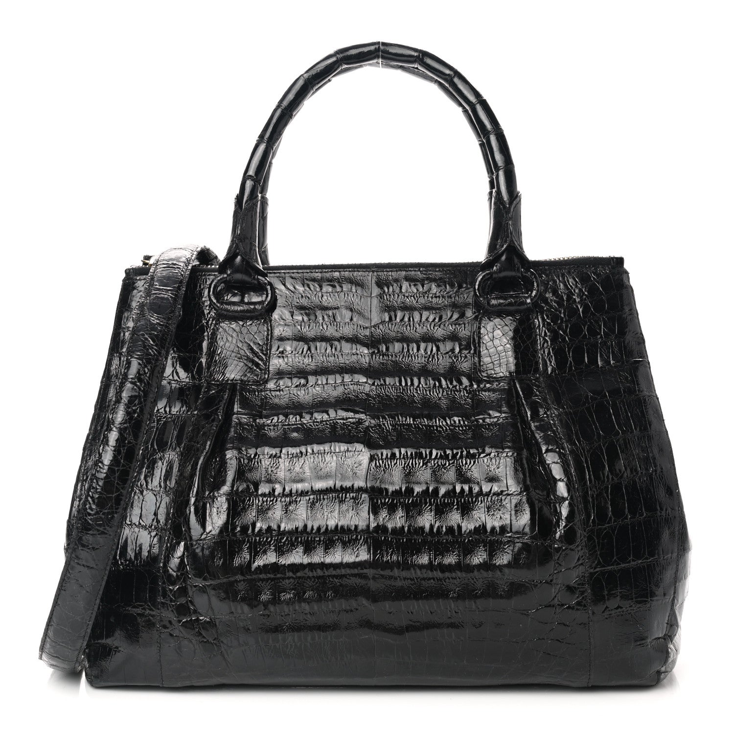 Nancy Gonzalez Crocodile Top Handle Satchel Black 1 of 10