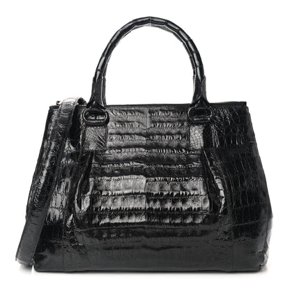 Nancy Gonzalez Crocodile Top Handle Satchel Black 1 of 10