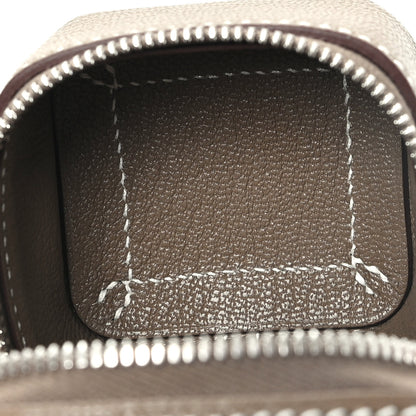 Hermes Chevre Mysore Mini Vanity Bag Charm Etoupe 3 of 4