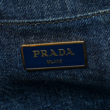 Prada Denim Canapa Logo Tote Avio 6 of 11