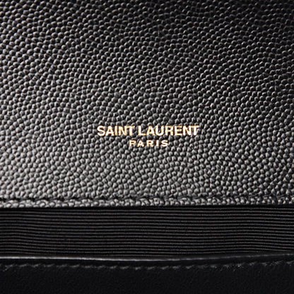 Saint Laurent Grain De Poudre Medium Classic Monogram Kate Satchel Black 6 of 12