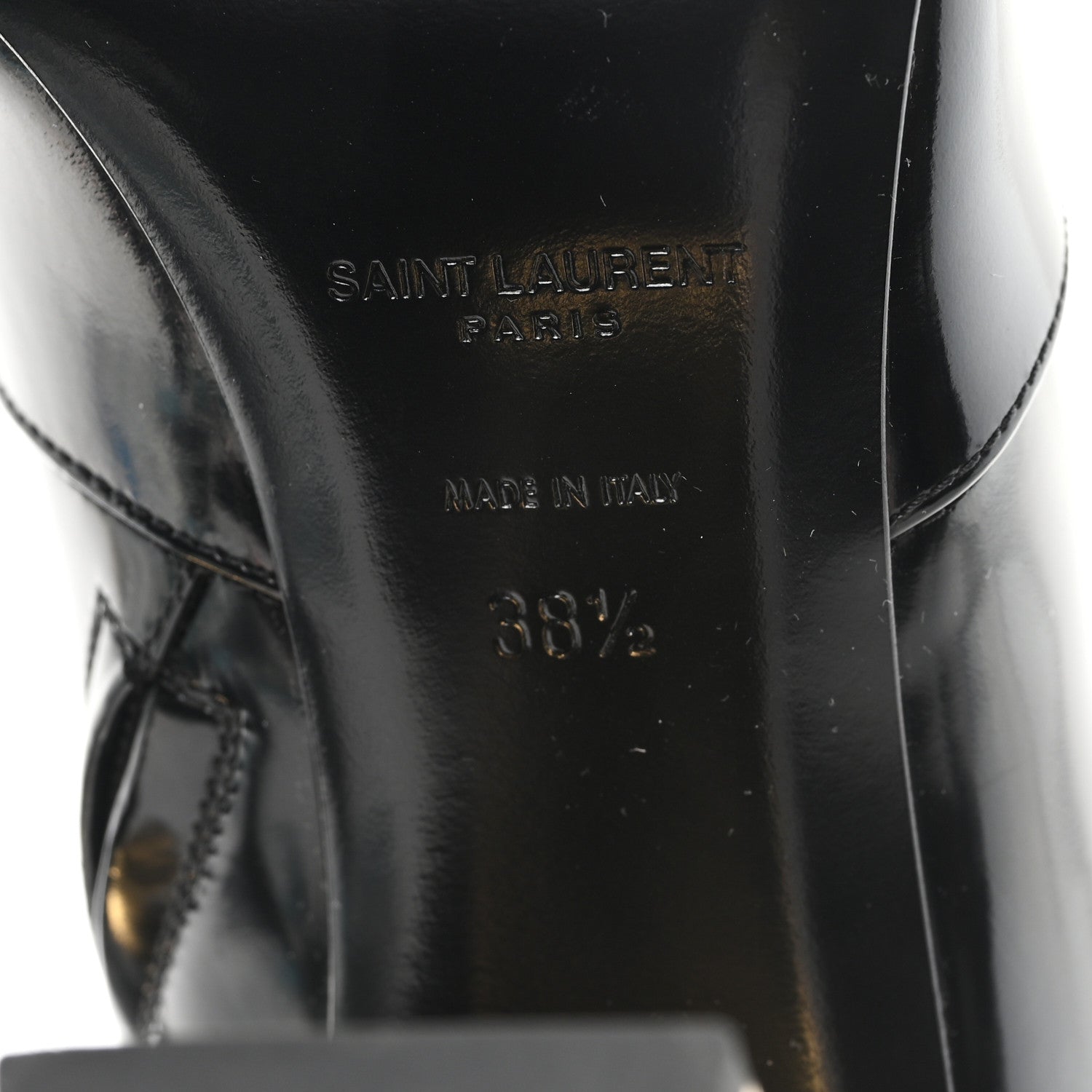 Saint Laurent Vitello Marilyn Auteuil 105 Ankle Zip Boots 38.5 Black 7 of 10