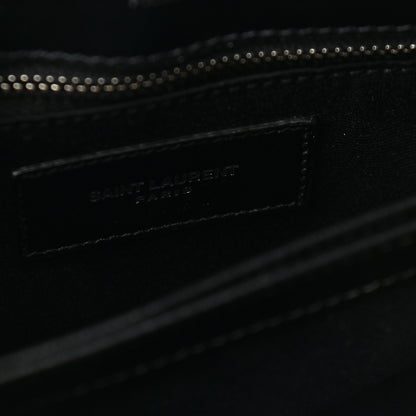 Saint Laurent Calfskin Y Quilted Monogram Toy Loulou Crossbody Bag Black 7 of 9