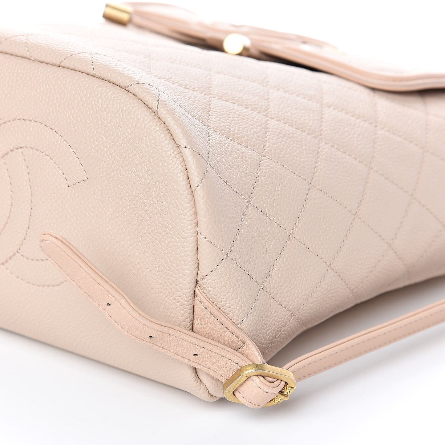 Caviar Quilted Filigree Backpack Beige