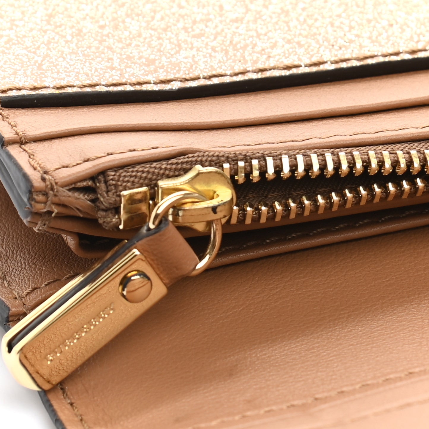 Patent Glitter Porter Continental Wallet Gold