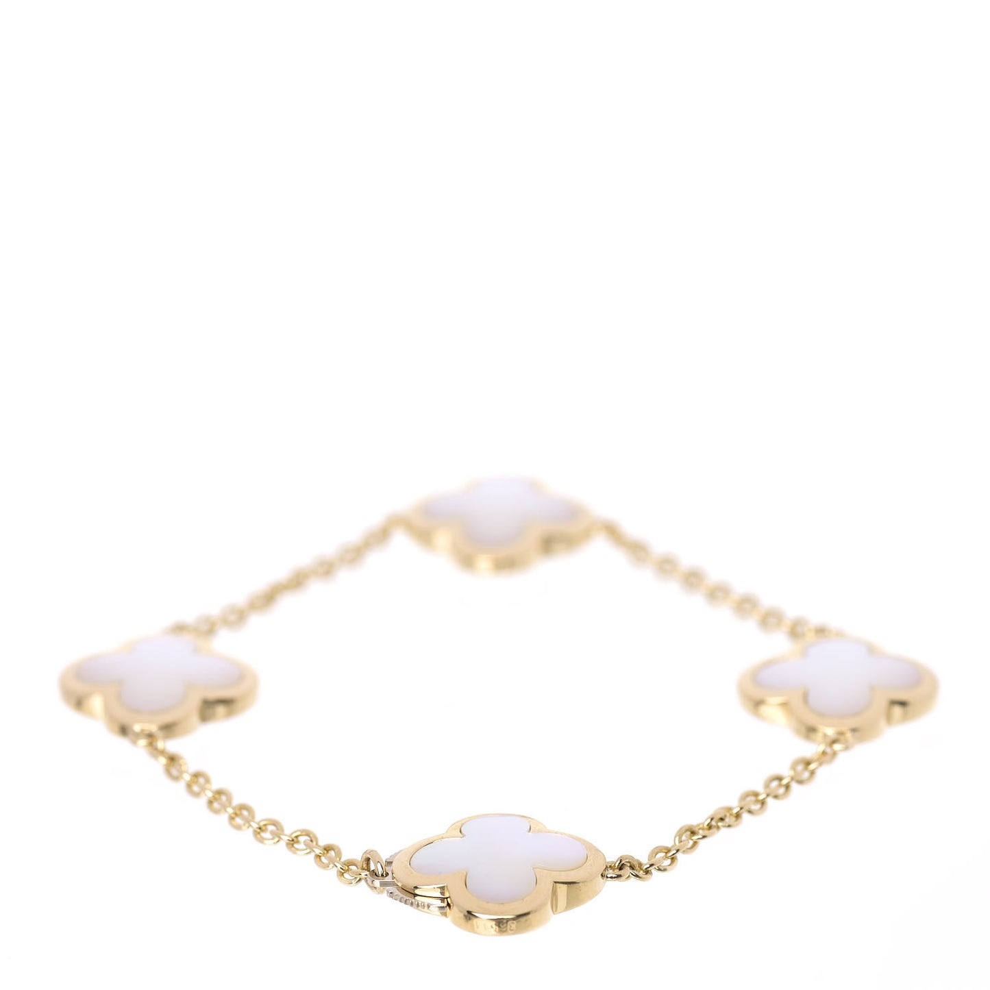 18K Yellow Gold Mother of Pearl 4 Motifs Pure Alhambra Bracelet