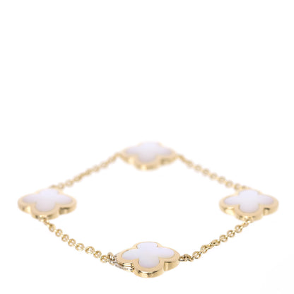 Van Cleef & Arpels 18K Yellow Gold Mother of Pearl 4 Motifs Pure Alhambra Bracelet 3 of 7