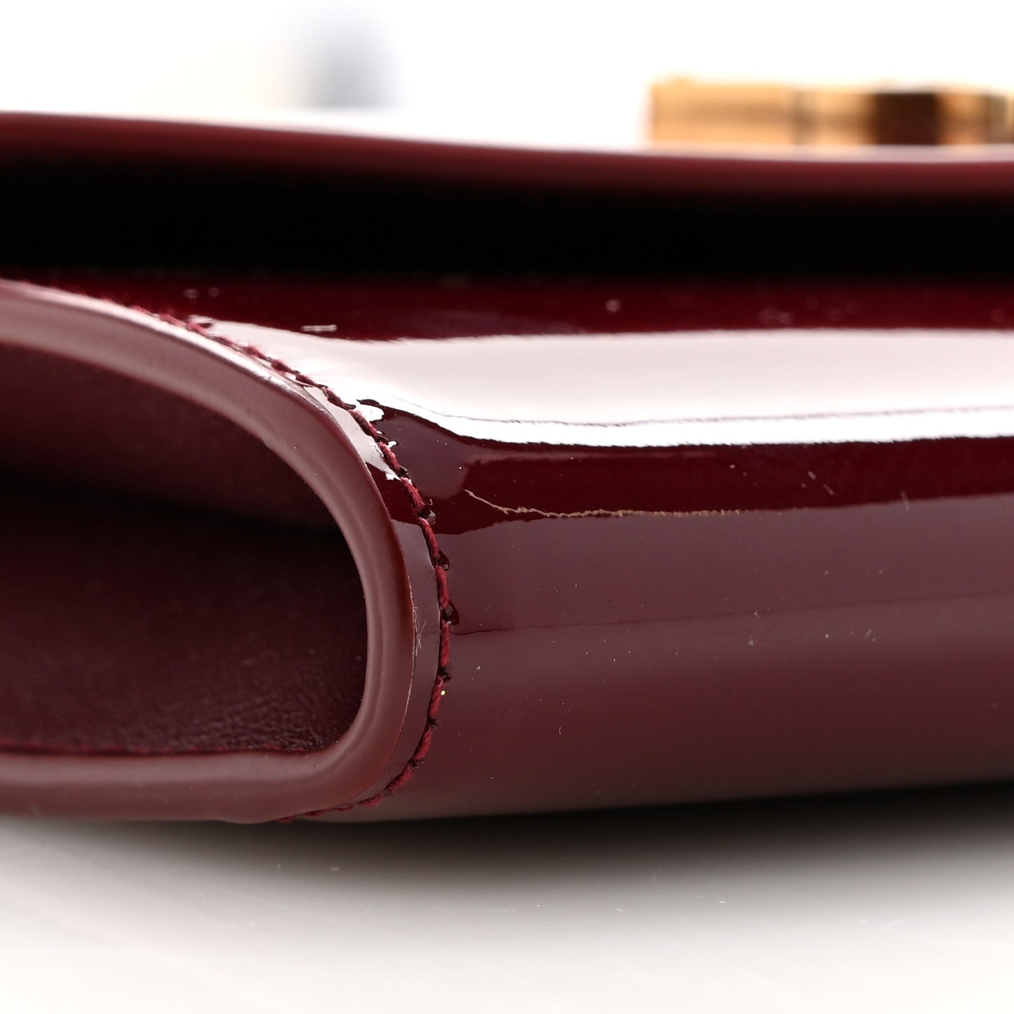 Patent Uptown Chain Wallet Red Grenat
