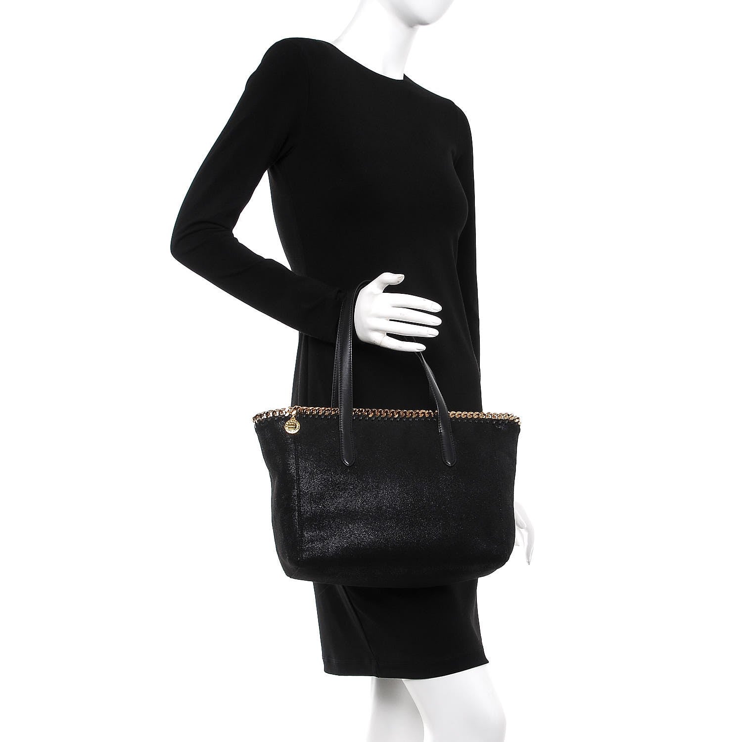 Stella McCartney Shaggy Deer Falabella Tote Black 2 of 8