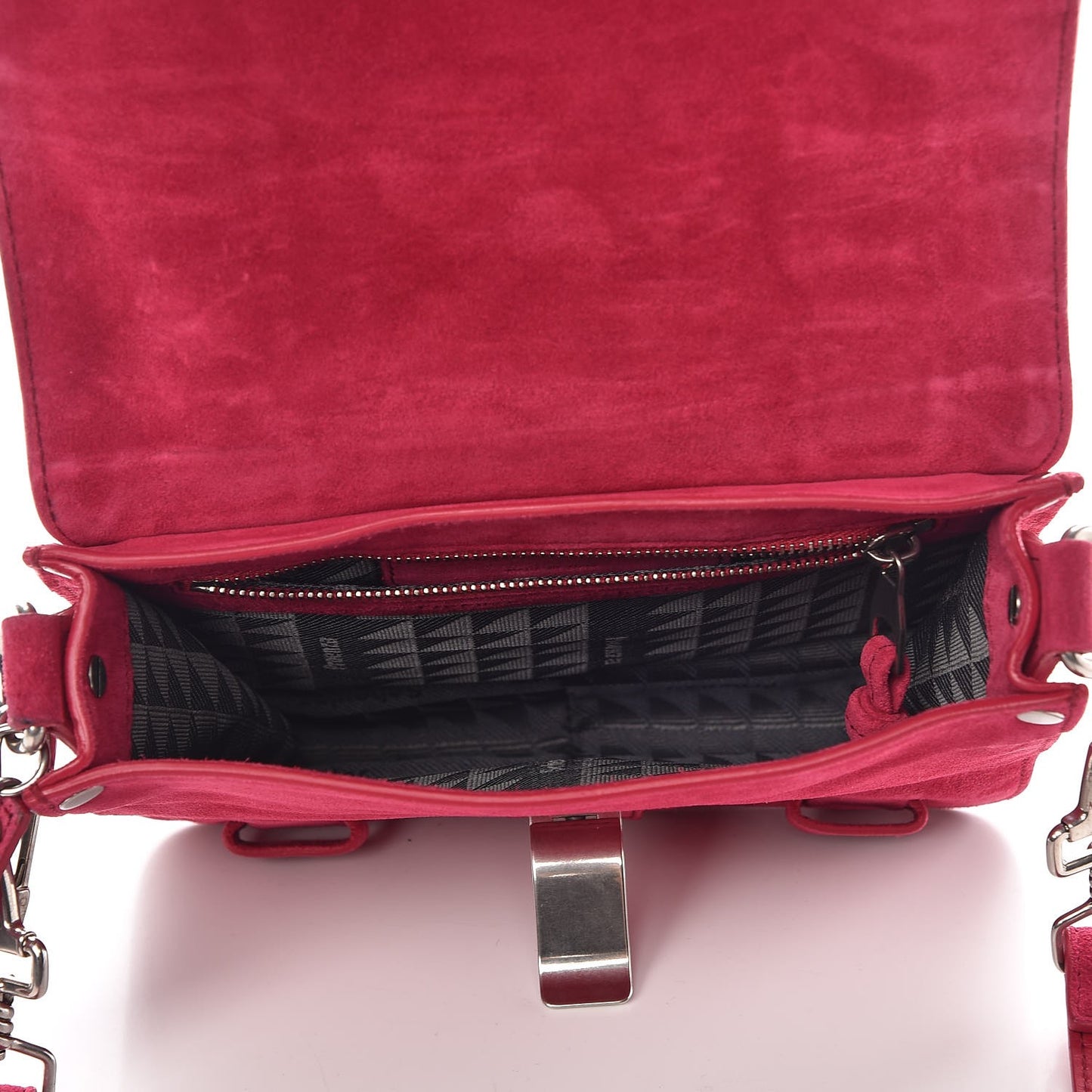 Suede PS1 Pouch Messenger Raspberry