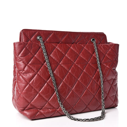 Chanel Aged Calfskin Quilted Reissue 2.55 Tote Red 3 of 10