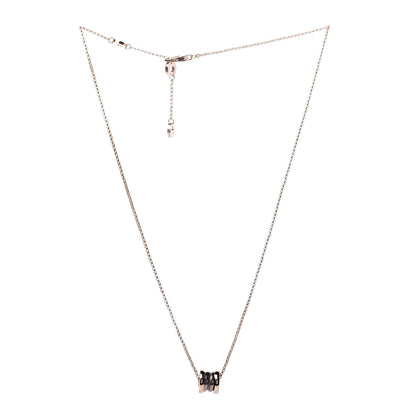 Bulgari 18K Rose Gold Cermet Small B.Zero1 Pendant Necklace 3 of 8