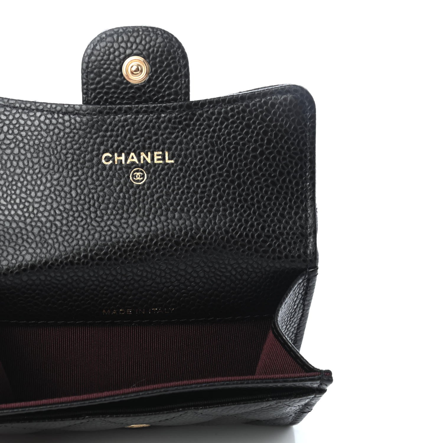 Chanel Caviar Quilted Flap Card Holder Wallet Black 5 of 9