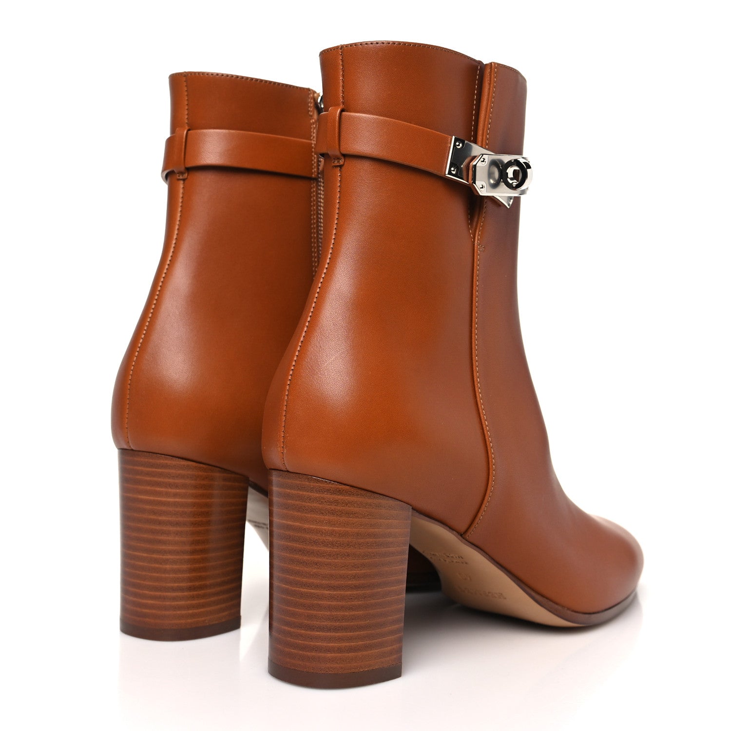 Hermes Calfskin Saint Germain Ankle Boots 40 Gold 4 of 8