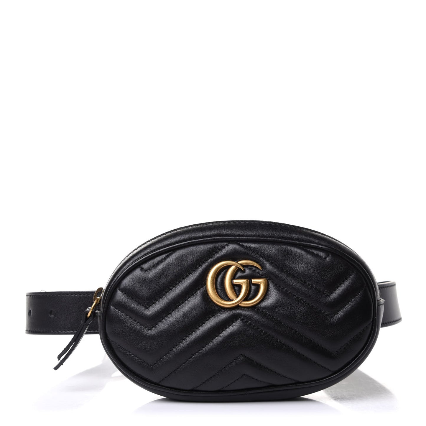 Calfskin Matelasse GG Marmont Belt Bag 75 30 Black