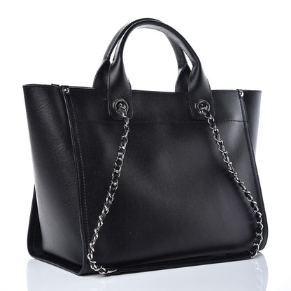 Chanel Caviar Small Studded Deauville Tote Black 3 of 10