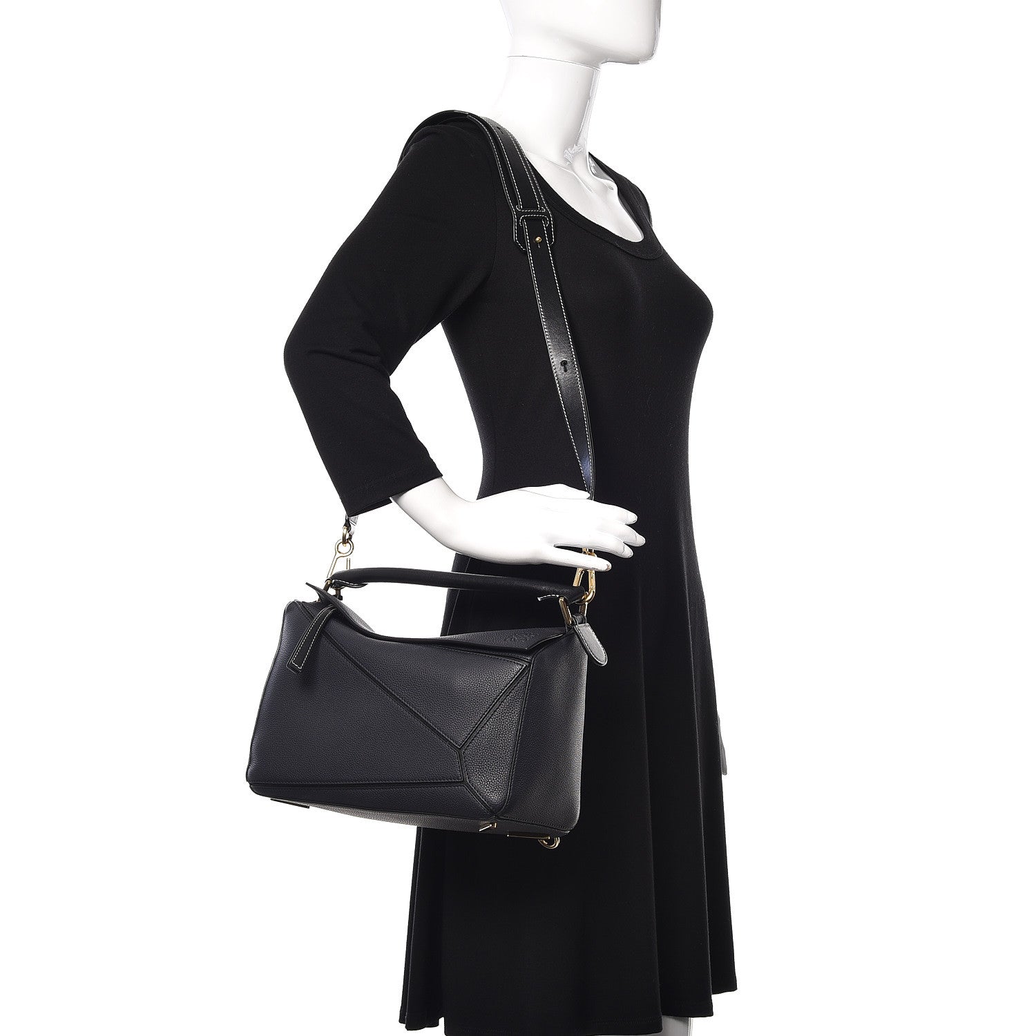 Loewe Calfskin Puzzle Bag Midnight 2 of 13