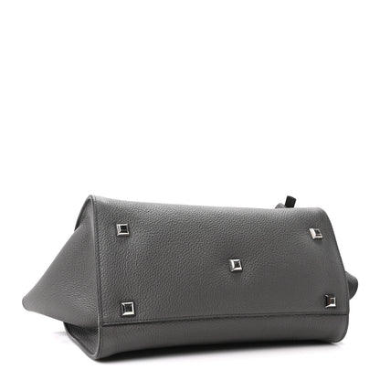 Salvatore Ferragamo Calfskin Medium Studio Soft Bag Grey 4 of 9