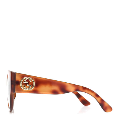 Gucci Acetate Square Frame Sunglasses GG0142SA Tortoise Tortoise 3 of 7