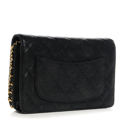 Chanel Caviar Quilted Wallet On Chain WOC Black 4 of 9