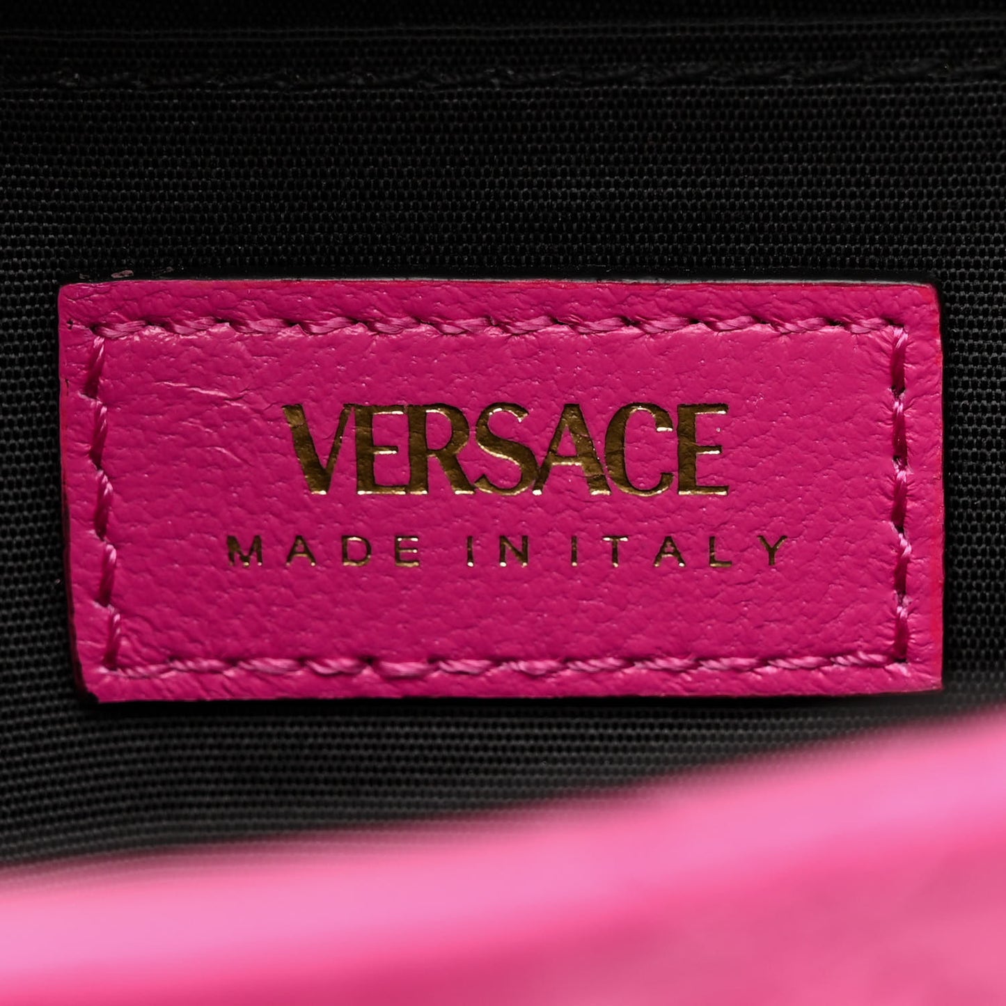 Nappa Quilted Medusa Chain Crossbody Pink