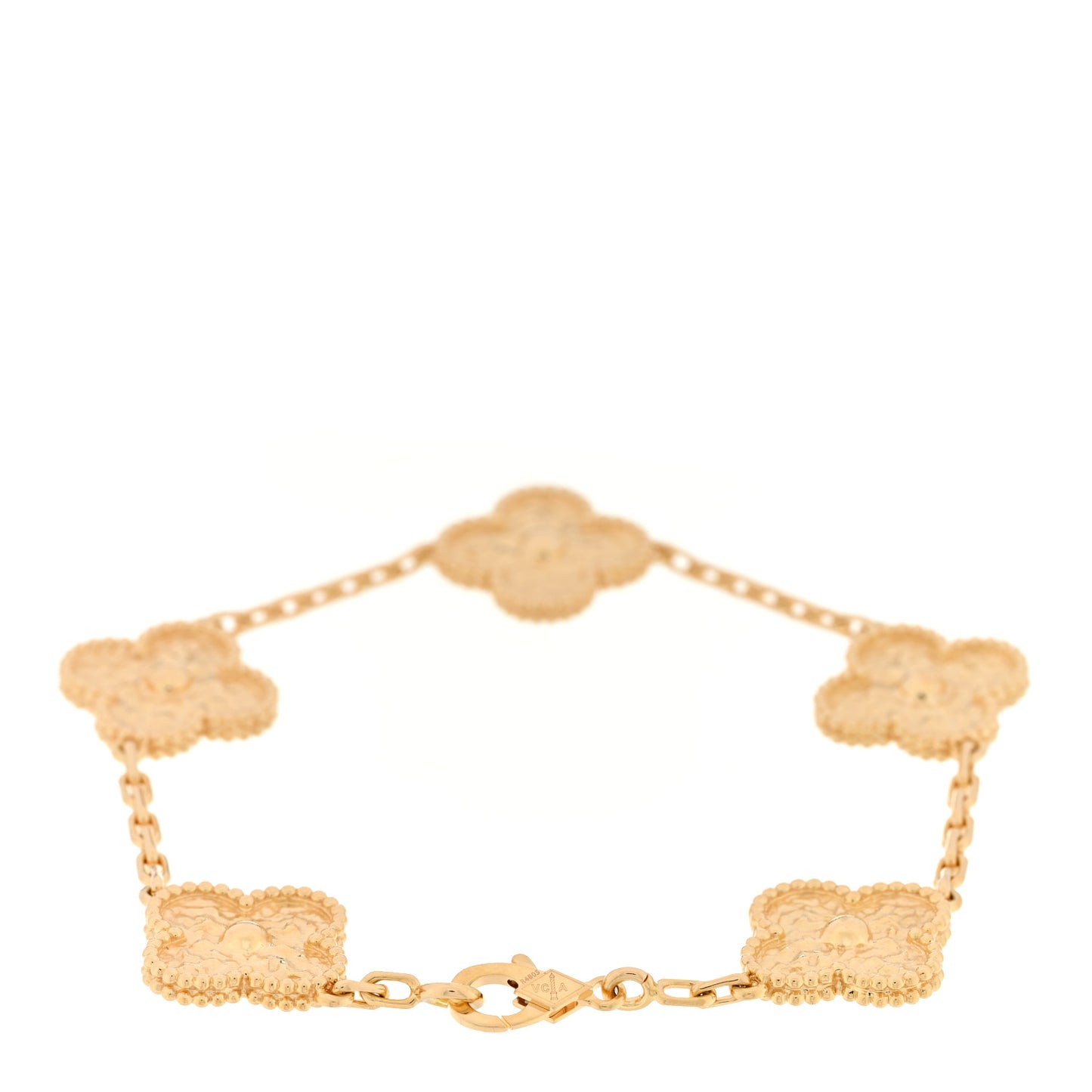 18K Yellow Gold 5 Motifs Vintage Alhambra Bracelet