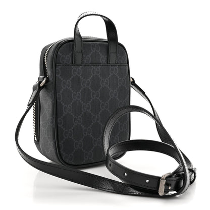 Gucci GG Supreme Monogram Azalea Calfskin Mini Retro Interlocking G Bag Black 3 of 11