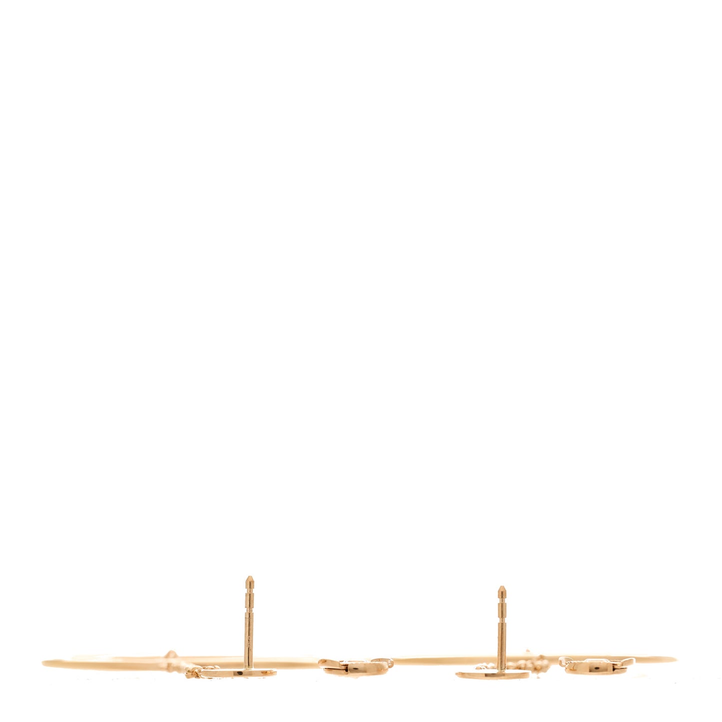 18K Rose Gold Diamond Ex-Libris Earrings