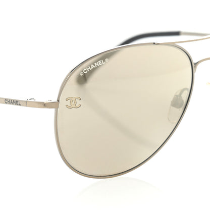 Chanel Metal Aviator CC Sunglasses 4189-T-Q Gold 7 of 8