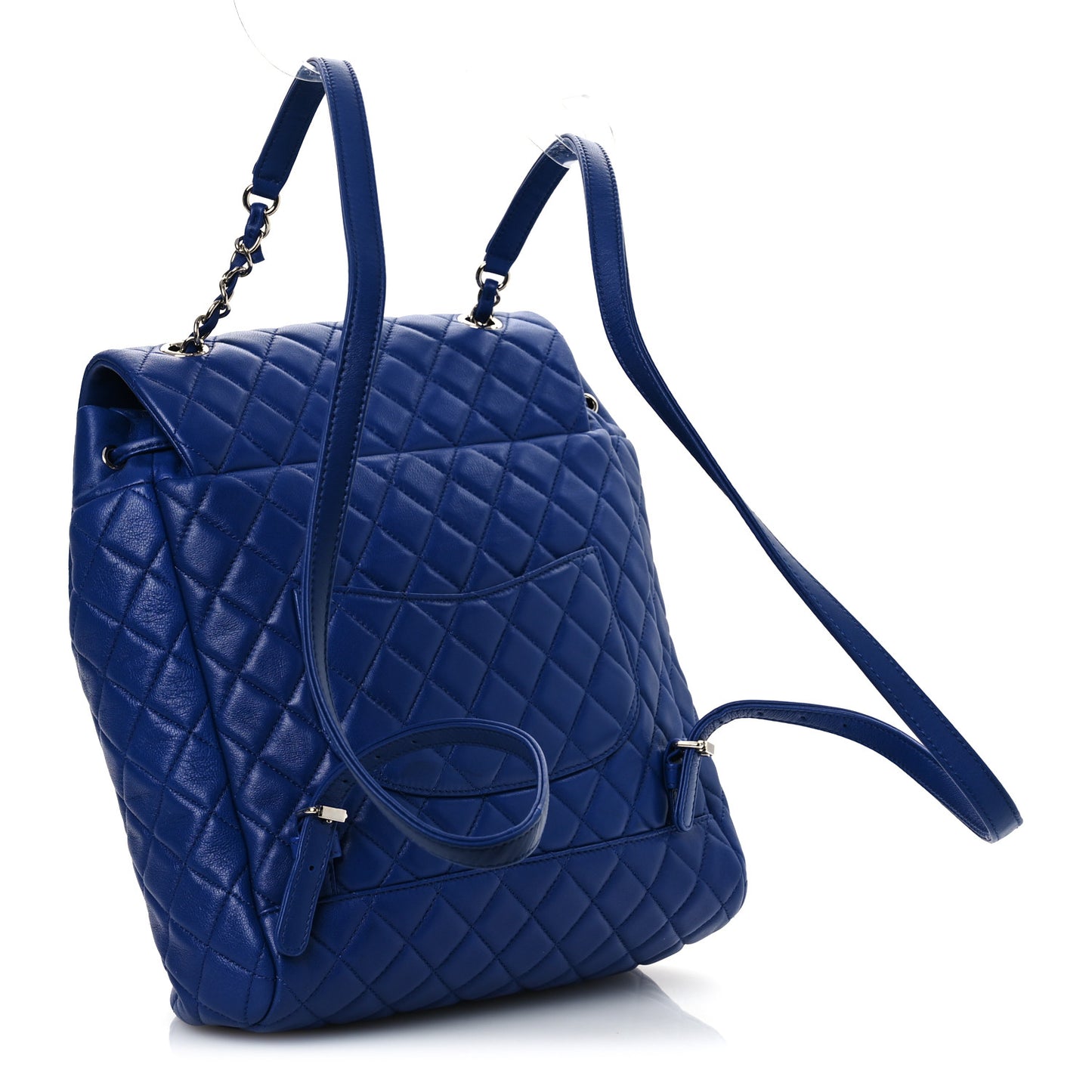 Lambskin Quilted Large Urban Spirit Backpack Blue