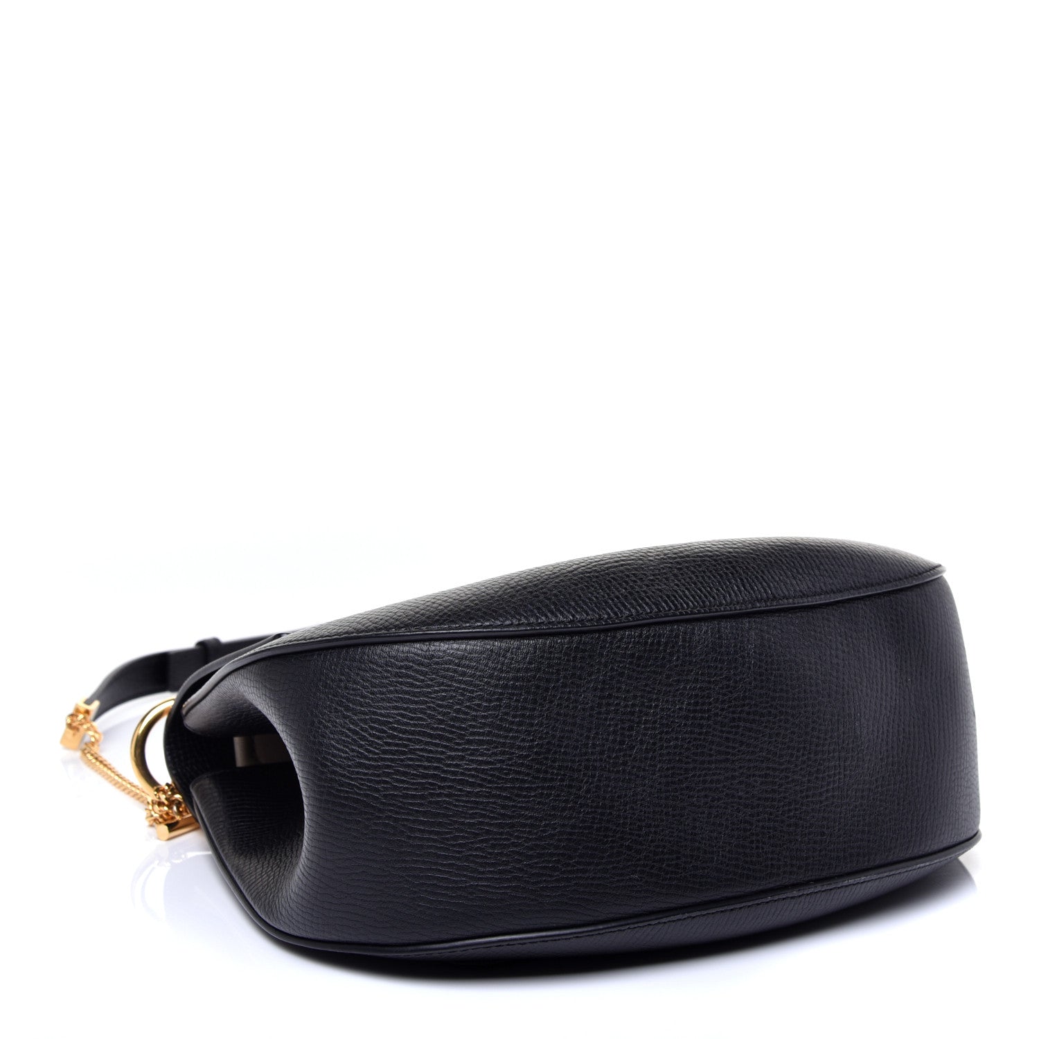 Chloe Grained Calfskin Lambskin Bi-Color Drew Shoulder Bag Black Powder Beige 4 of 15